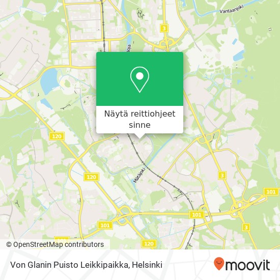 Von Glanin Puisto Leikkipaikka kartta
