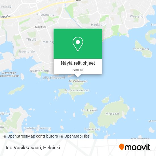 Iso Vasikkasaari kartta