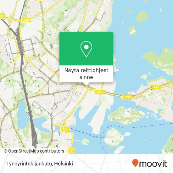 Tynnyrintekijänkatu kartta