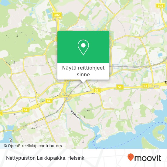 Niittypuiston Leikkipaikka kartta