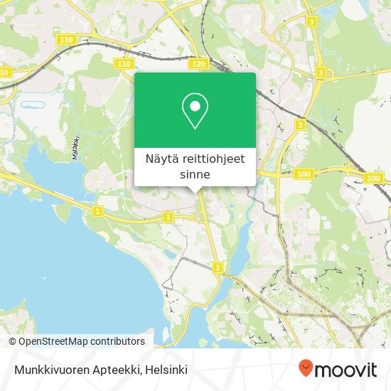 Munkkivuoren Apteekki kartta