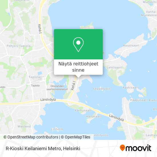 R-Kioski Keilaniemi Metro kartta