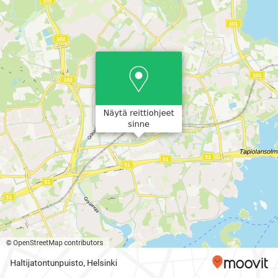 Haltijatontunpuisto kartta