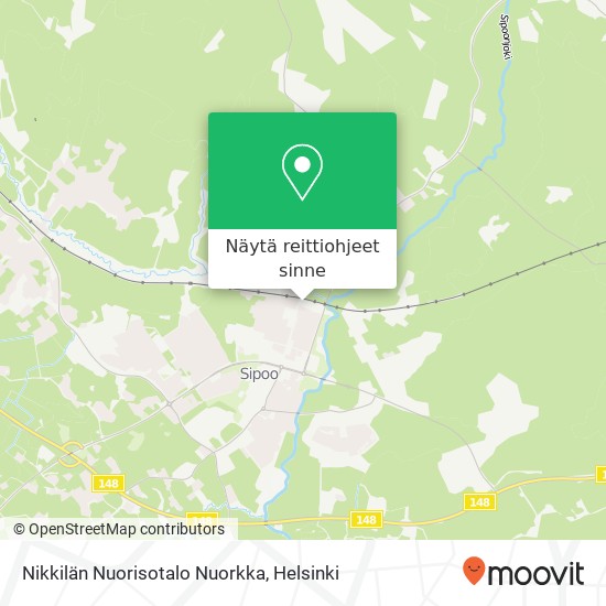 Nikkilän Nuorisotalo Nuorkka kartta