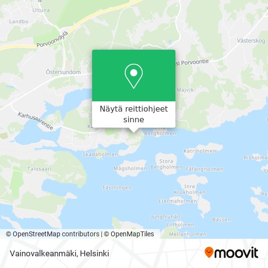 Vainovalkeanmäki kartta