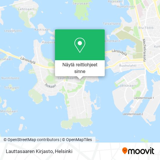 Lauttasaaren Kirjasto kartta