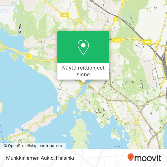 Munkkiniemen Aukio kartta