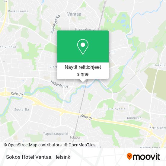 Kuinka päästä kohteeseen Sokos Hotel Vantaa kulkuvälineellä Bussi tai Juna?