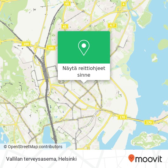 Vallilan terveysasema kartta