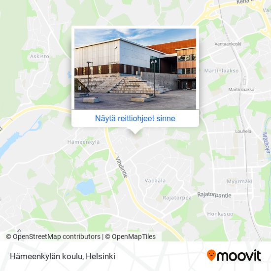 Hämeenkylän koulu kartta
