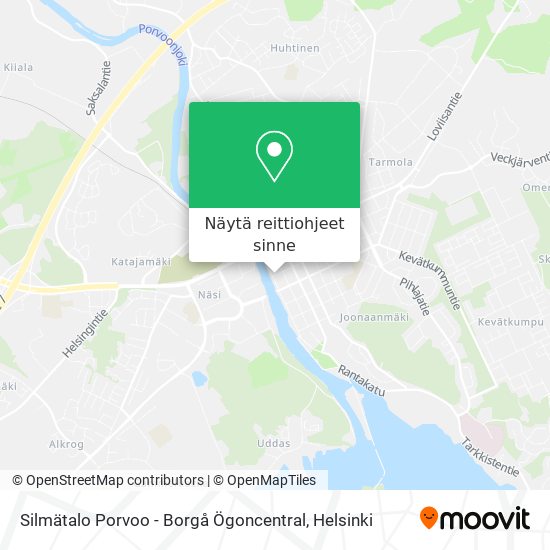 Silmätalo Porvoo - Borgå Ögoncentral kartta