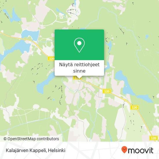 Kalajärven Kappeli kartta