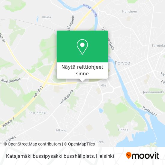 Katajamäki bussipysäkki busshållplats kartta