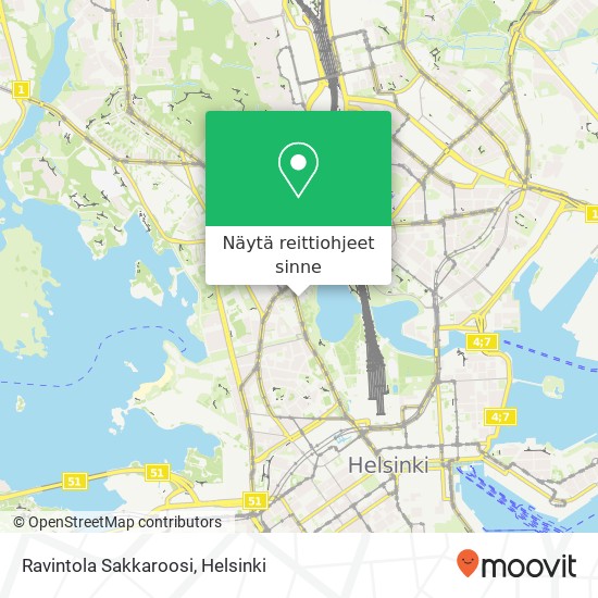 Ravintola Sakkaroosi kartta