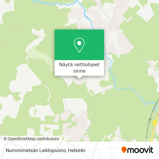 Nummimetsän Leikkipuisto kartta