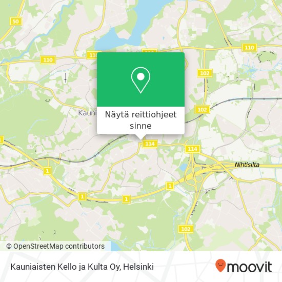 Kauniaisten Kello ja Kulta Oy kartta