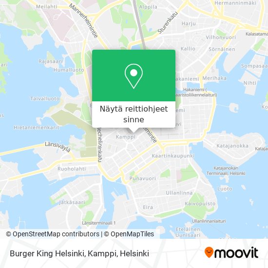 Burger King Helsinki, Kamppi kartta