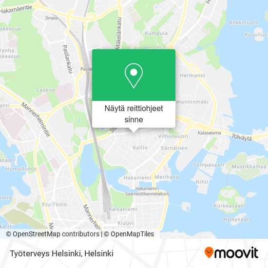 Työterveys Helsinki kartta