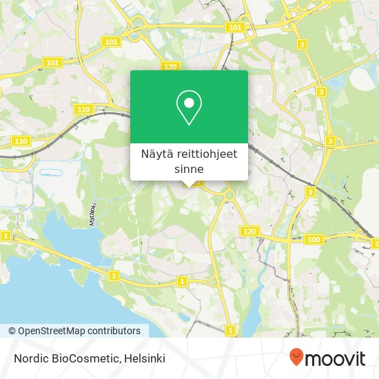 Nordic BioCosmetic kartta