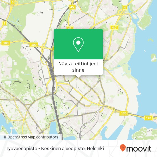 Työväenopisto - Keskinen alueopisto kartta