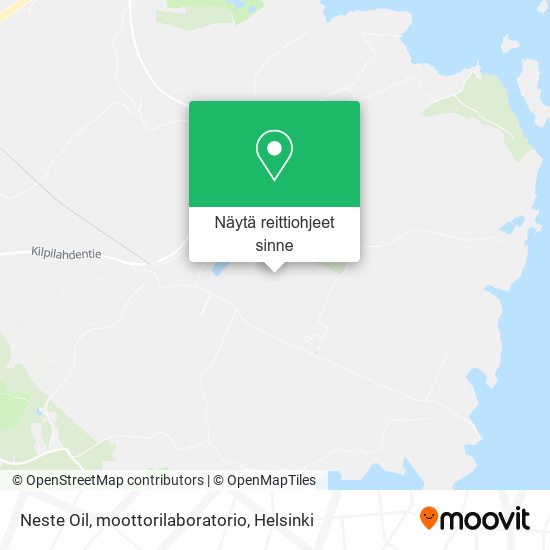Neste Oil, moottorilaboratorio kartta