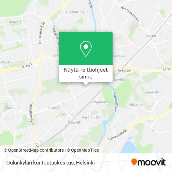 Oulunkylän kuntoutuskeskus kartta