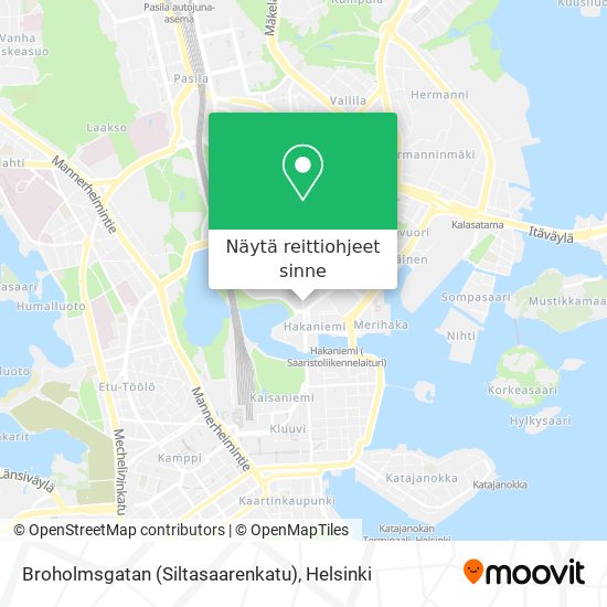 Broholmsgatan (Siltasaarenkatu) kartta