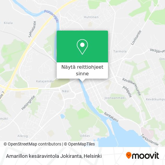 Amarillon kesäravintola Jokiranta kartta