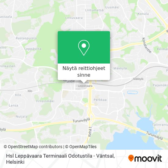 Hsl Leppävaara Terminaali Odotustila - Väntsal kartta