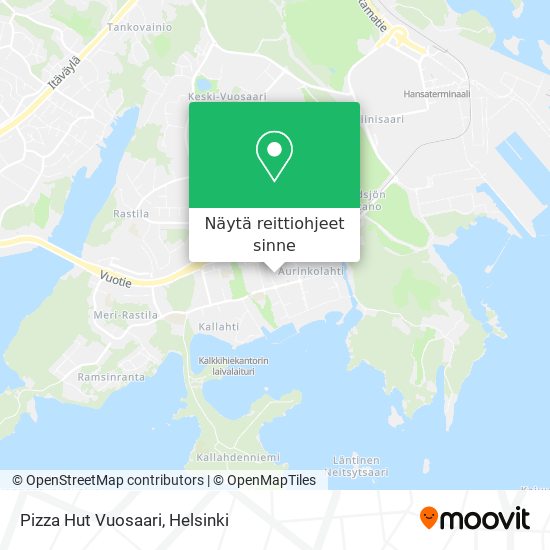 Pizza Hut Vuosaari kartta