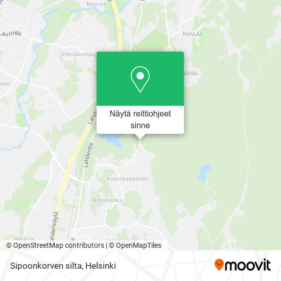 Kuinka päästä kohteeseen Sipoonkorven silta paikassa Vantaa kulkuvälineellä  Bussi tai Juna?