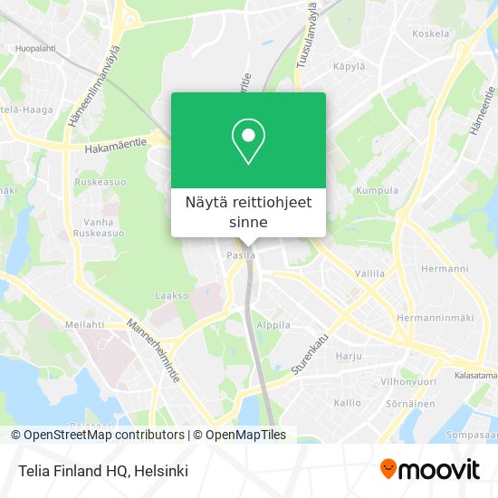 Telia Finland HQ kartta
