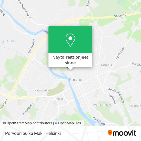 Porvoon pulka Mäki kartta