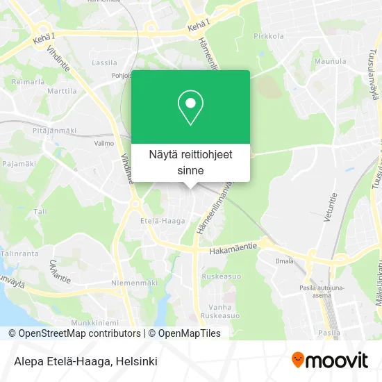 Alepa Etelä-Haaga kartta