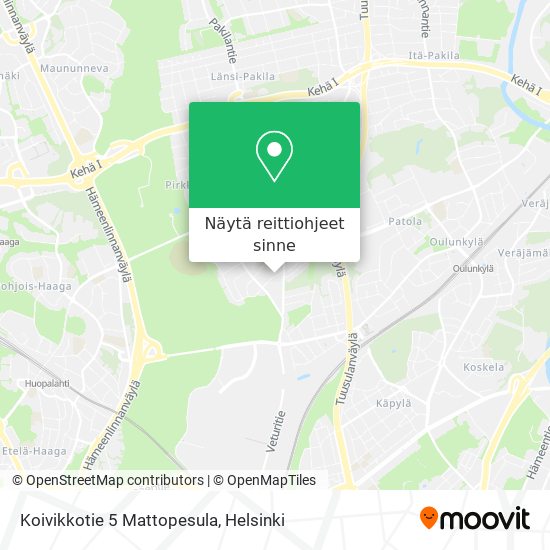 Koivikkotie 5 Mattopesula kartta