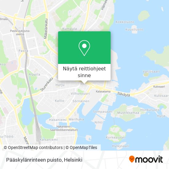 Pääskylänrinteen puisto kartta