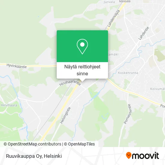 Ruuvikauppa Oy kartta