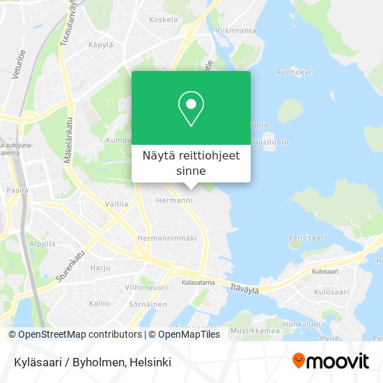 Kyläsaari / Byholmen kartta