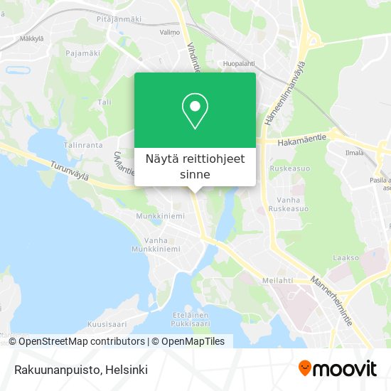 Rakuunanpuisto kartta