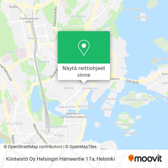 Kiinteistö Oy Helsingin Hämeentie 17a kartta