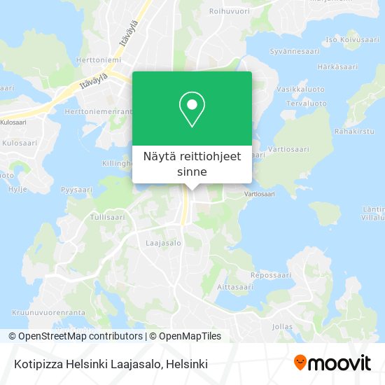 Kotipizza Helsinki Laajasalo kartta