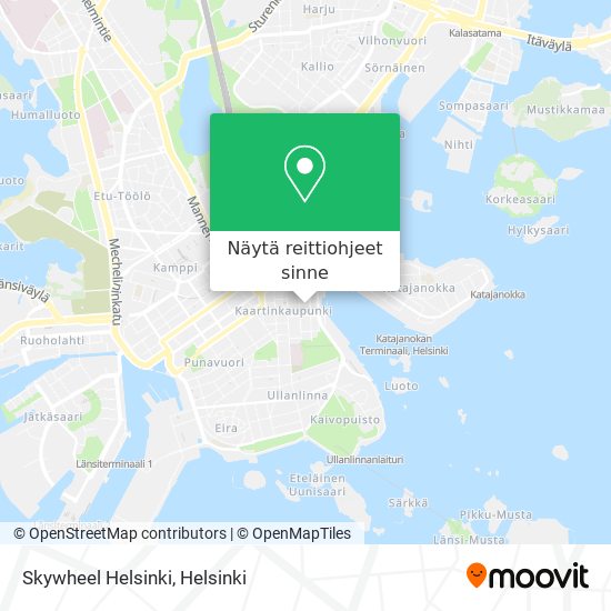 Skywheel Helsinki kartta