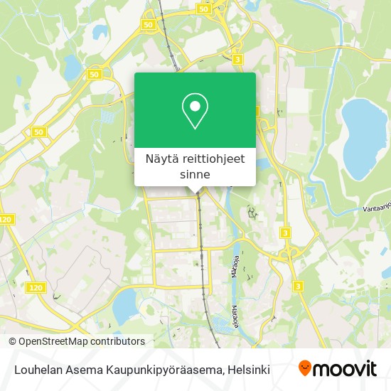 Louhelan Asema Kaupunkipyöräasema kartta