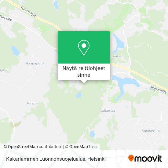 Kakarlammen Luonnonsuojelualue kartta