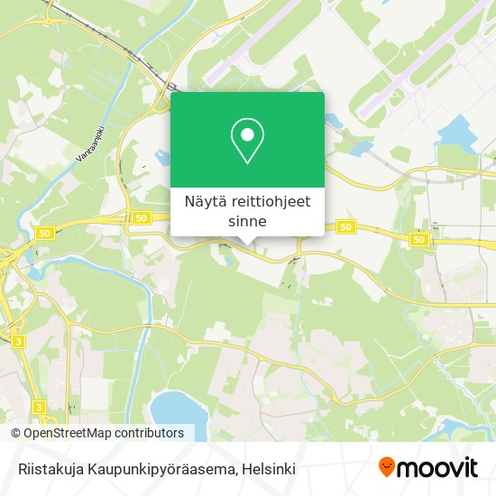 Riistakuja Kaupunkipyöräasema kartta