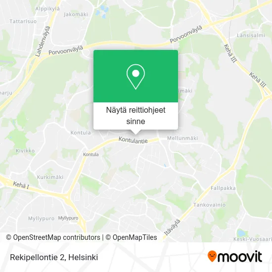 Rekipellontie 2 kartta