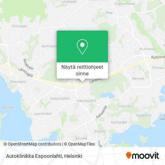 Autoklinikka Espoonlahti kartta