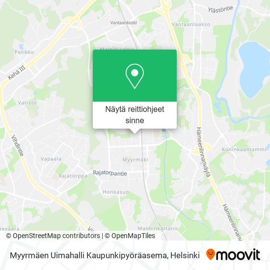 Myyrmäen Uimahalli Kaupunkipyöräasema kartta