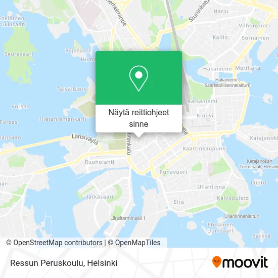 Ressun Peruskoulu kartta