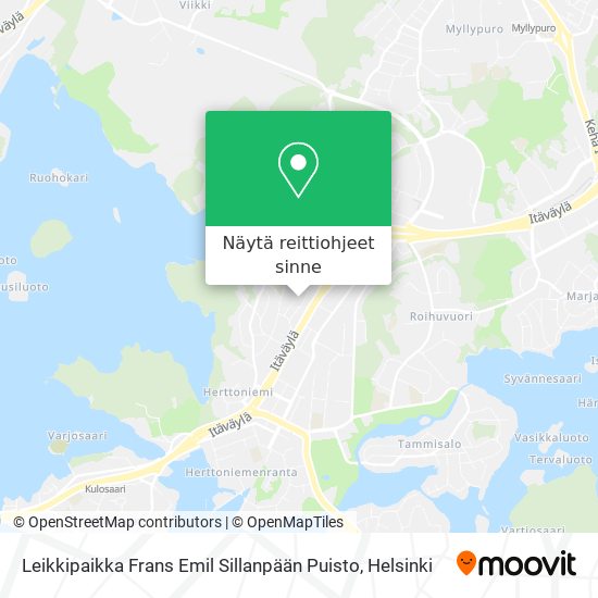 Leikkipaikka Frans Emil Sillanpään Puisto kartta